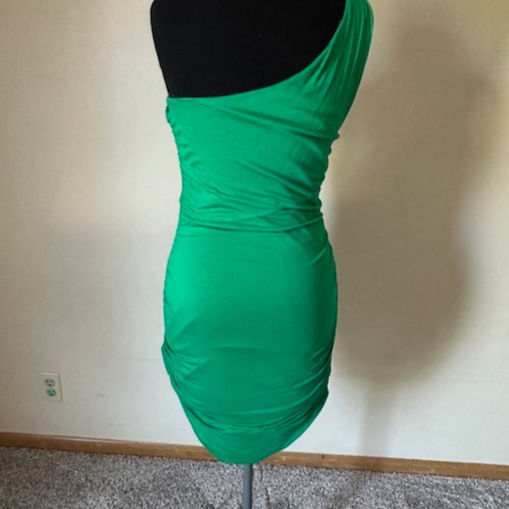 INC Elegant Green One-Shoulder Body-Con Dress 8549 NWT Boutique - Picture 5 of 10